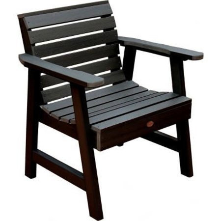 HIGHWOOD USA highwood® Weatherly Outdoor Garden Chair, Eco Friendly Synthetic Wood In Black AD-CHGW1-BKE